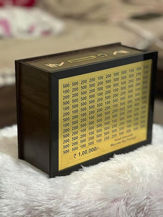 Wooden money box💰100k money saving challenge